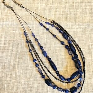Blue beaded necklace